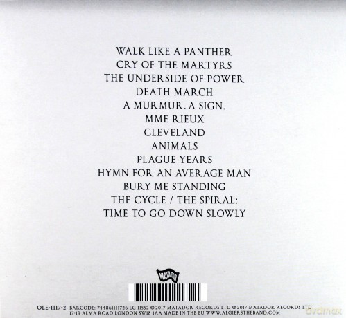 Algiers: The Underside Of Power [CD]
