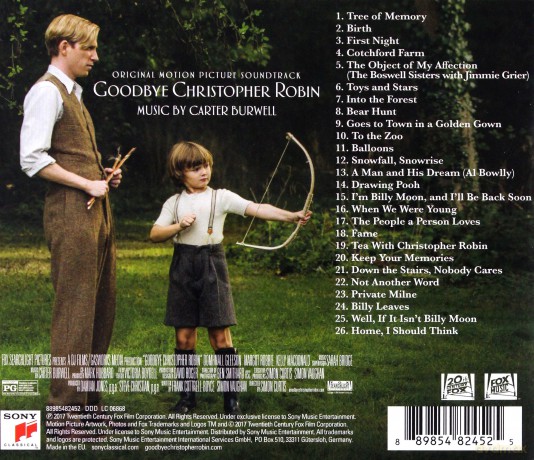 Goodbye Christopher Robin soundtrack (Żegnaj Christopher Robin) (Carter Burwell) [CD]