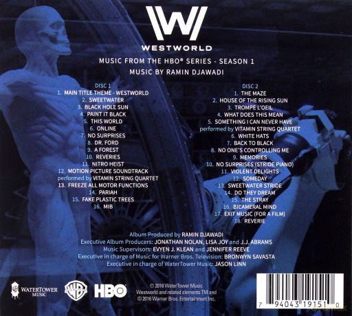 Westworld: Season 1 soundtrack (Ramin Djawadi) [CD]