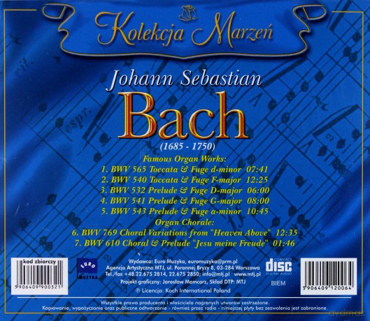 Kolekcja Marzeń: Bach - Famous Organ Works [CD]