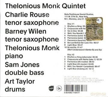 Thelonius Monk: Les Liaisons Dangereuses 1960 (digipack) [2CD]