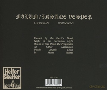 Insane Vesper Malum: Luciferian Dimensions [CD]
