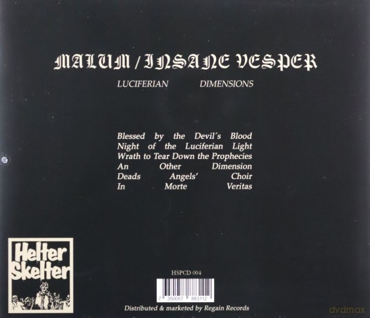 Insane Vesper Malum: Luciferian Dimensions [CD]
