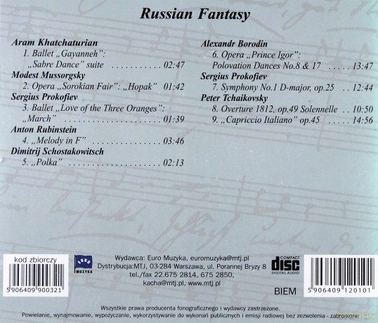 Kolekcja Marzeń: Dzieła rosyjskich kompozytorów - Russian Fantasy [CD]