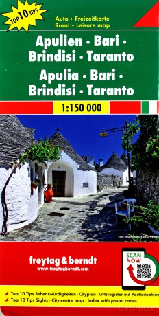 Apulien Bari Brindisi Taranto mapa 1:150 000
