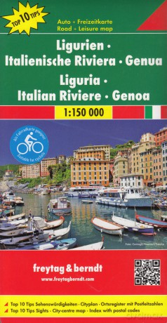 Ligurien Italienische Riviera Genua mapa 1:150 000