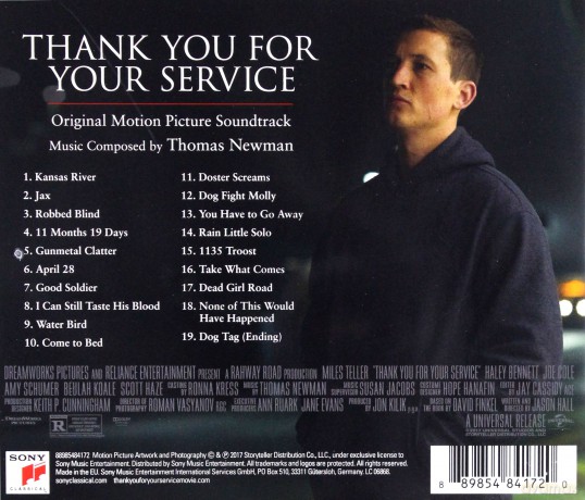 Thank You for Your Service soundtrack (Chwała Bohaterom) (Thomas Newman) [CD]