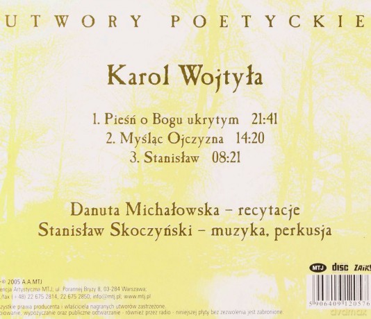 Karol Wojtyła: Utwory poetyckie [CD]