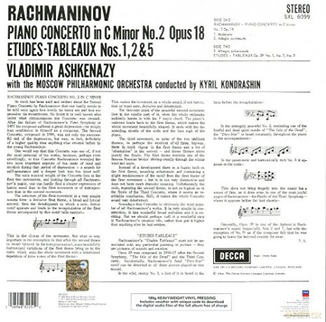 Vladimir Ashkenazy: Rachmaninov Piano Concerto 2 [Winyl]