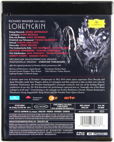 Piotr Beczała, Anna Netrebko: Wagner Lohengrin [Blu-Ray 4K]