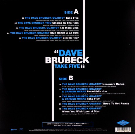 Dave Brubeck: Take Five [Winyl]