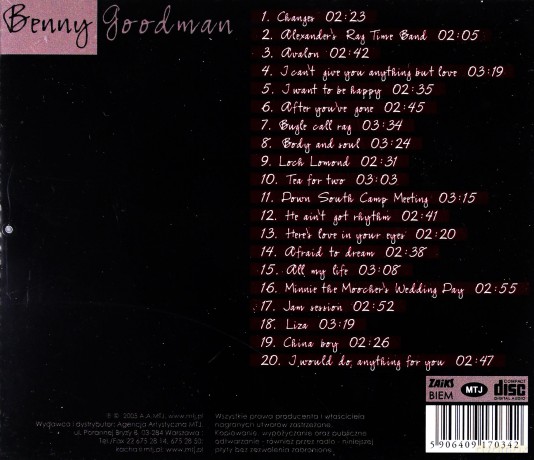 Benny Goodman: Jazz Classics [CD]