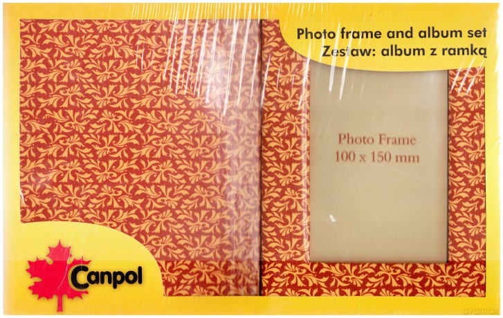 Album z ramką PP4-72P+F4R Bordowy