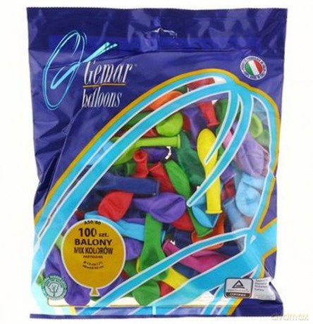 Balon pastelowy 5" - różnokolorowy 100 sztuk