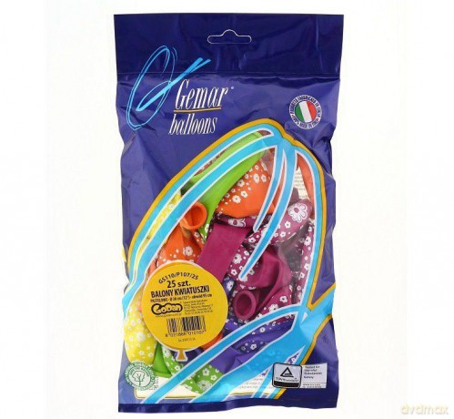 Balon premium kwiatuszki 12" 25 sztuk