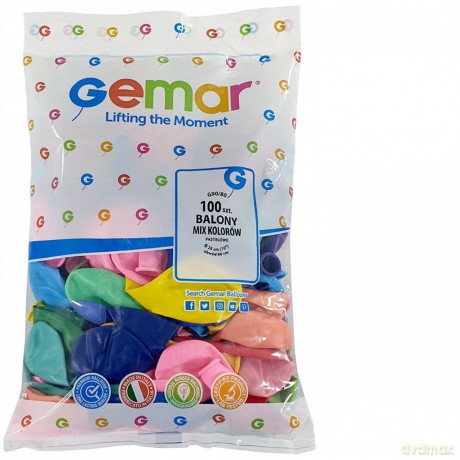Balony pastelowy G90/80 mix 100 sztuk