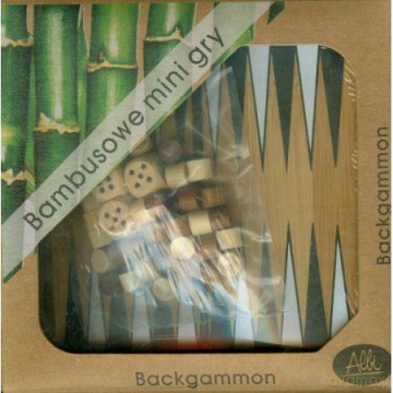 Bambusowe mini gry Backgammon [GRA PLANSZOWA]