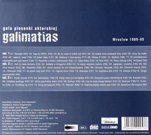 Galimatias - Gala Piosenki Aktorskiej [3CD]