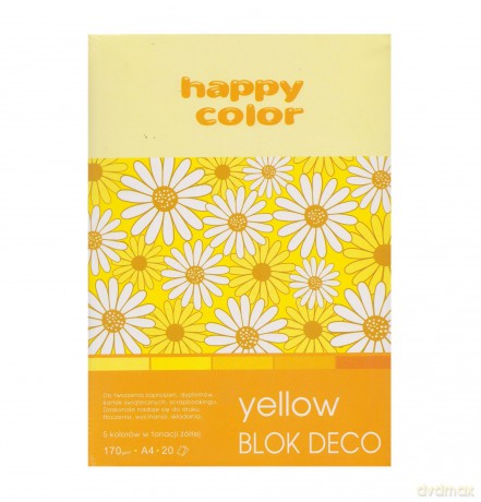 Blok Deco A4/20 kartek Yellow