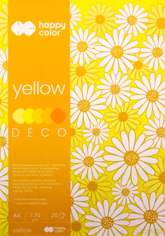 Blok Deco A4/20 kartek Yellow