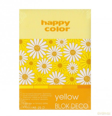 Blok Deco A5/20 kartek Yellow