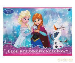 Blok rysunkowy A4 kolorowy Kraina Lodu