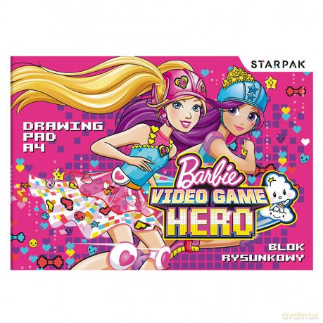 Blok rysunkowy A4, 20 kartek biały Barbie