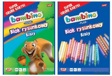 Blok rysunkowy Bambino Plus A4, 20 kartek