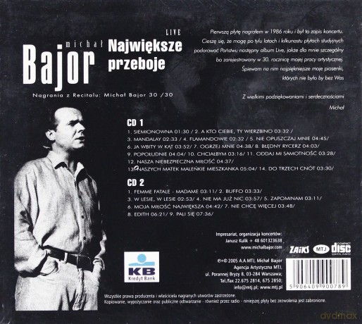 Michał Bajor: Największe przeboje (digipack) [2CD]