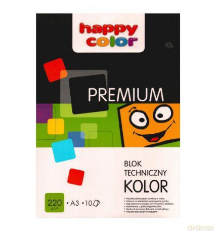 Blok techniczny A3/10 kolorowych kartek