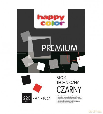 Blok techniczny Premium A4/10 arkuszy w kolorze czarnym