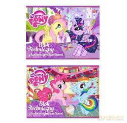 Blok techniczny z kolorowymi kartkami A4/10 k My Little Pony