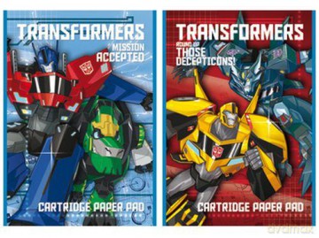 Blok techniczny, format A4, 10 kartek, Transformers