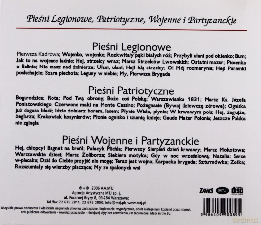 Pieśni legionowe, patriotyczne, wojenne i partyzanckie [3CD]