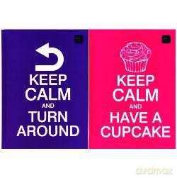 Brulion A5/96 kartek w kratkę Keep calm and