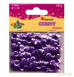 Cekiny 7 mm fioletowe