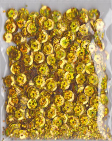 Cekiny holograficzne 9 mm 15 g ciemnozłote