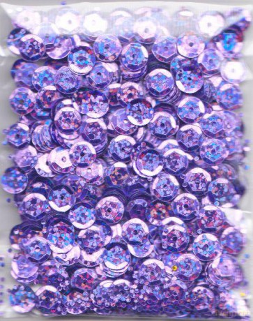 Cekiny holograficzne 9 mm 15 g jasnofioletowe
