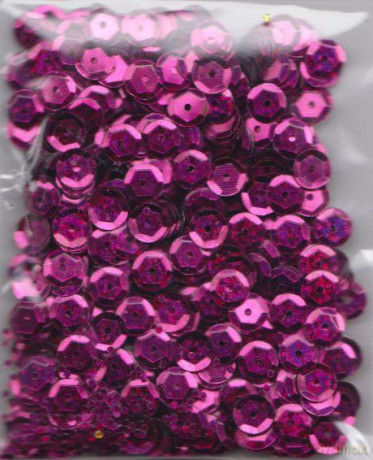 Cekiny holograficzne 9 mm 15 g różowe
