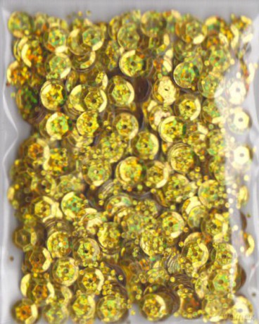 Cekiny holograficzne 9 mm 15 g złote