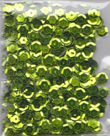 Cekiny metalizowane 9 mm 15 g jasnozielone