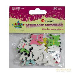 Dekoracja drewniana 307732 Kotki