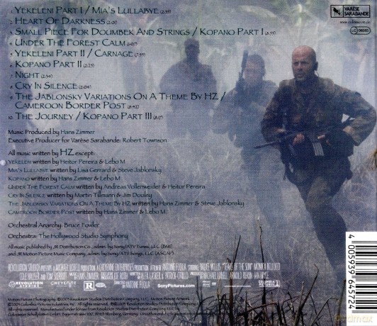 Tears Of The Sun soundtrack (Łzy w Słońcu) (Hans Zimmer) [CD]