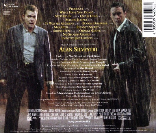 Identity soundtrack (Tożsamość) [CD]