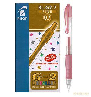 Długopis żelowy G2 Metallic różowy