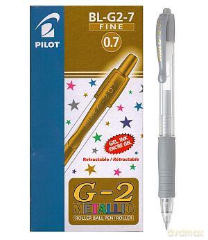 Długopis żelowy G2 Metallic srebrny