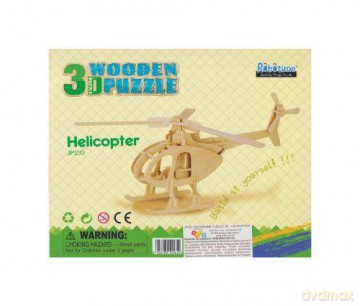 Drewniane puzzle 3D - Helikopter [PUZZLE]