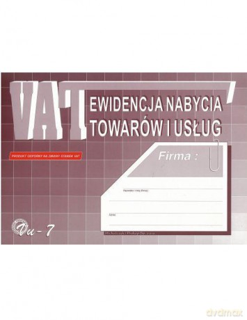 Ewidencja nabycia towarów i usług