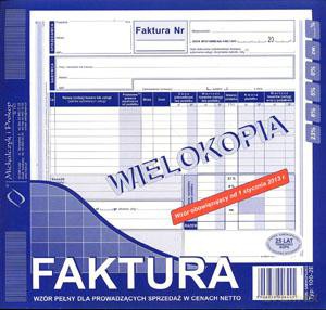 Faktura VAT 2/3 A4 100-2E wielokopia