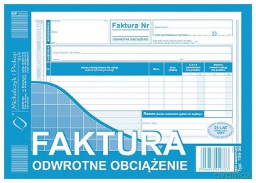 Faktura VAT A5 odwrotne obciążenie